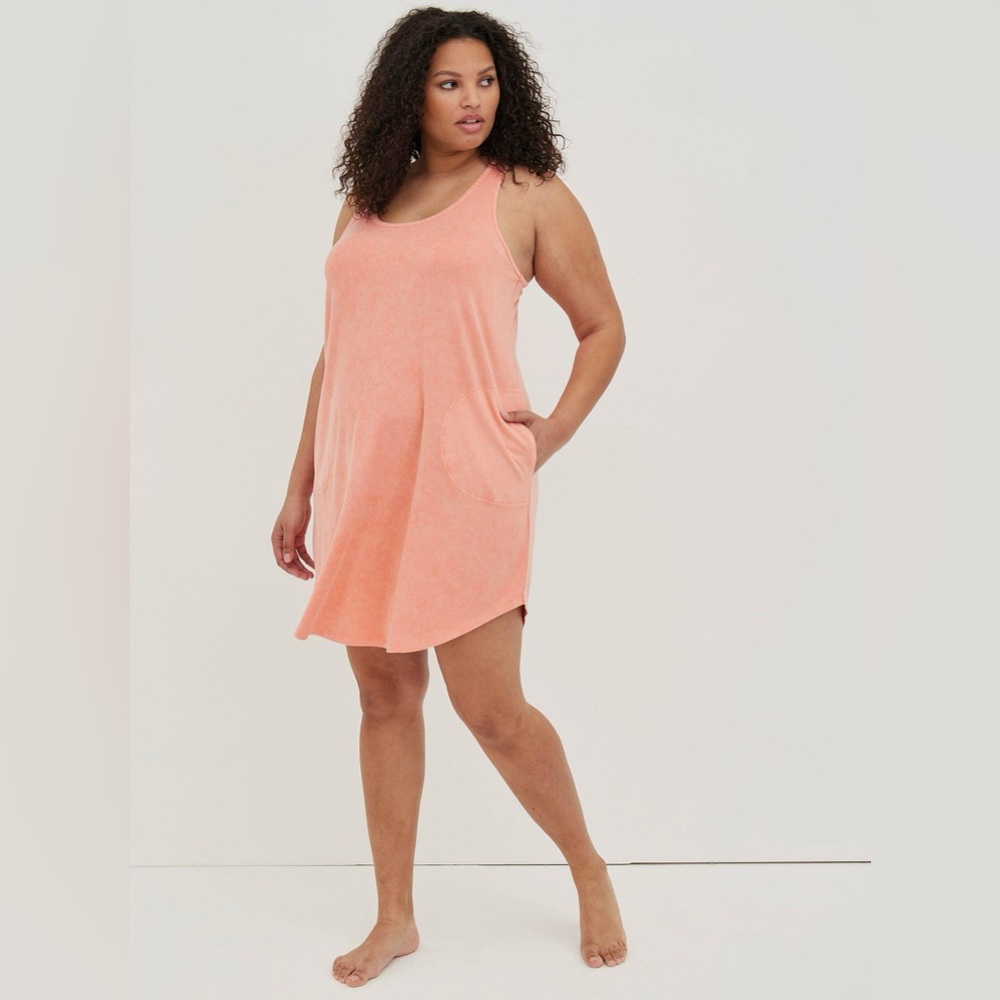 Torrid Racerback Sleep Dress - Cupro Coral Wash